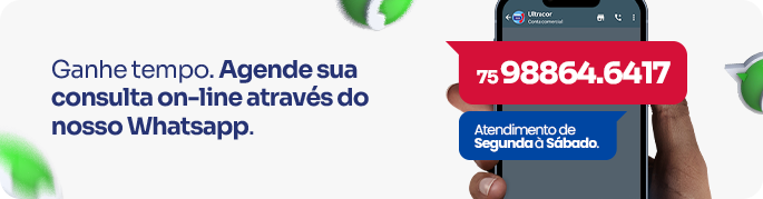 Ganhe tempo. Agende sua consulta on-line através do nosso WhatsApp